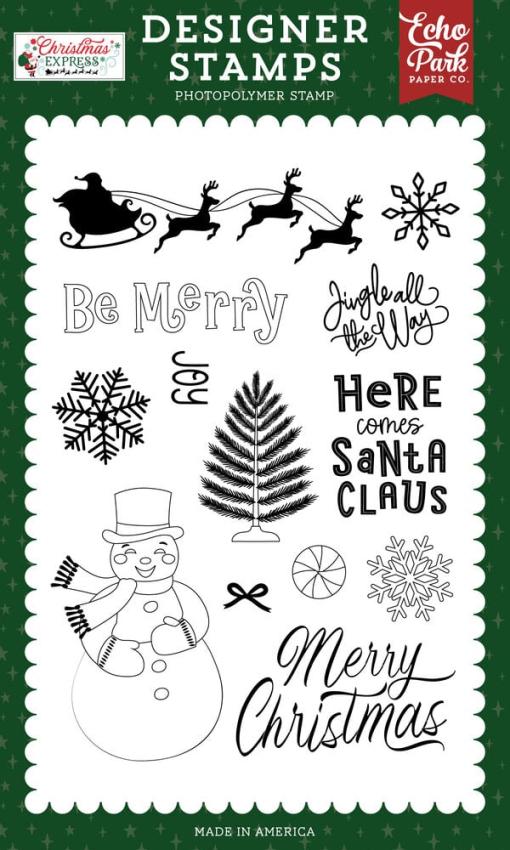 Echo Park - Stempelset "Here Comes Santa Claus" Clear Stamps