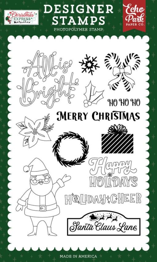 Echo Park - Stempelset "Hello Santa Claus" Clear Stamps