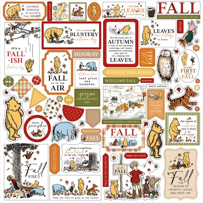 Echo Park - Aufkleber "Winnie The Pooh Autumn" Element Sticker 12"