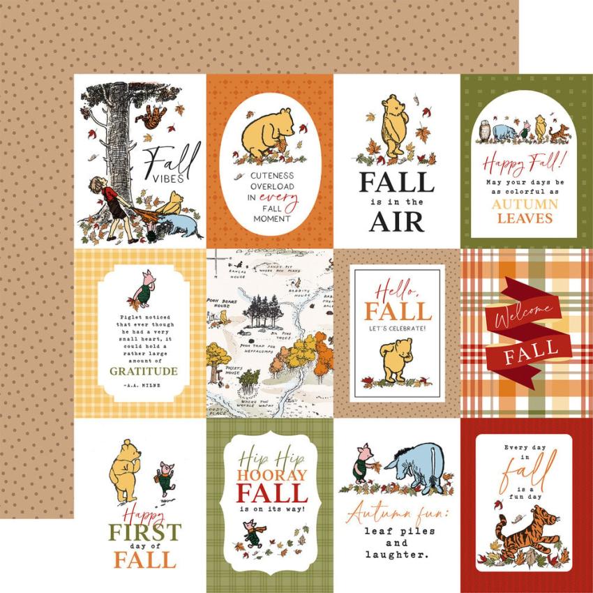 Echo Park - Designpapier "Winnie The Pooh Autumn" Collection Kit 12x12 Inch - 12 Bogen