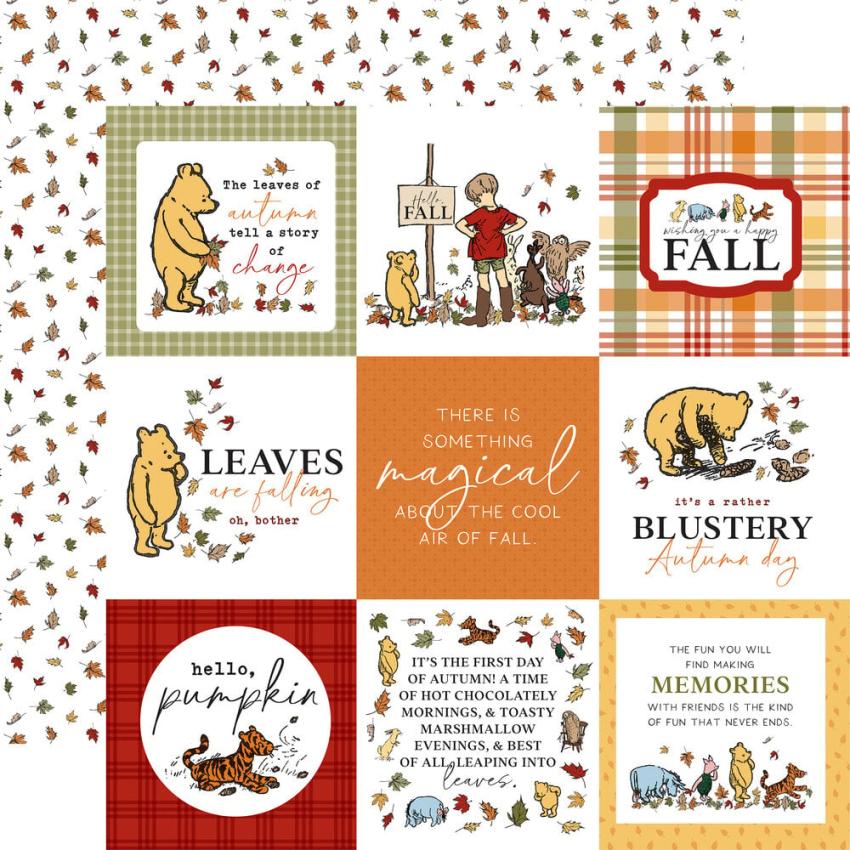 Echo Park - Designpapier "Winnie The Pooh Autumn" Collection Kit 12x12 Inch - 12 Bogen