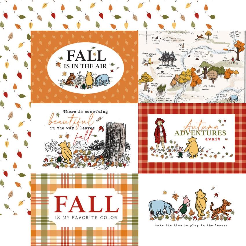 Echo Park - Designpapier "Winnie The Pooh Autumn" Collection Kit 12x12 Inch - 12 Bogen