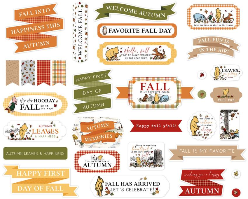 Echo Park - Stanzteile "Winnie The Pooh Autumn" Titles & Phrases
