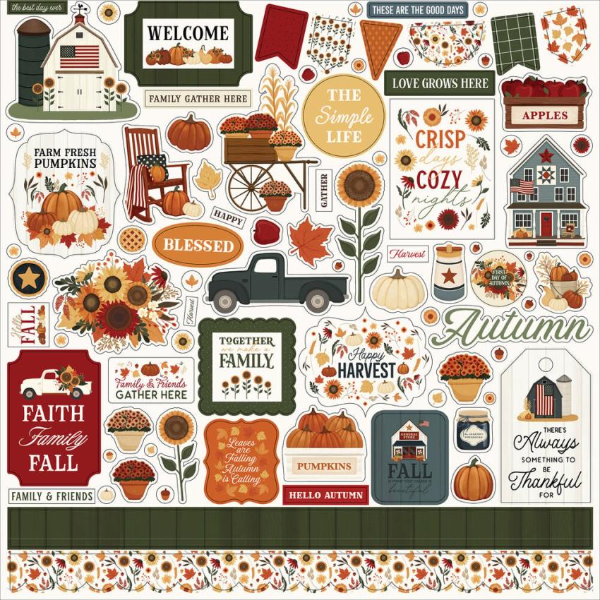 Carta Bella - Designpapier "Americana" Collection Kit 12x12 Inch - 12 Bogen  