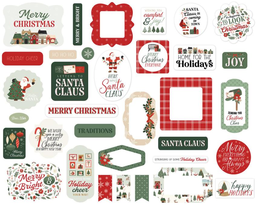Carta Bella - Stanzteile "Christmas Village" Ephemera