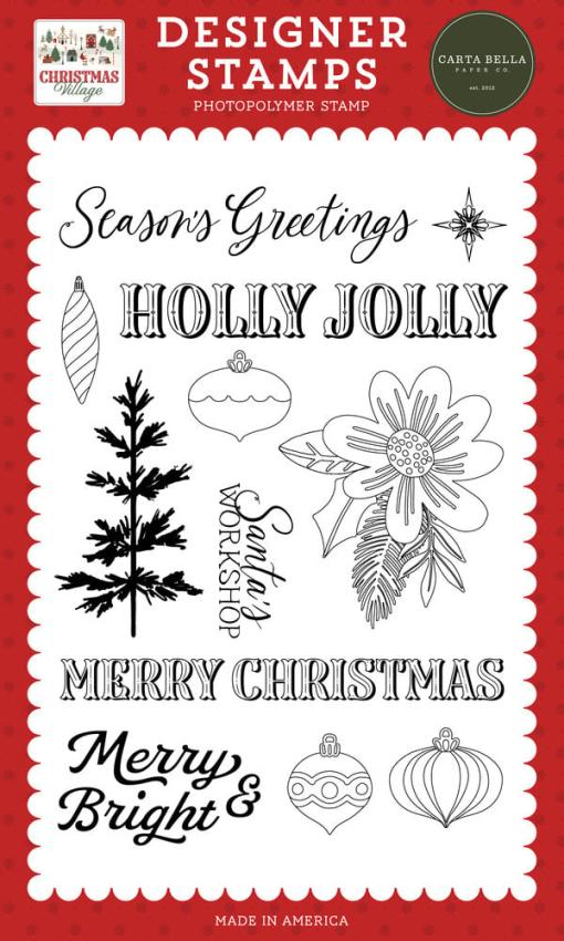 Carta Bella - Stempelset "Holly Jolly Ornaments" Clear Stamps