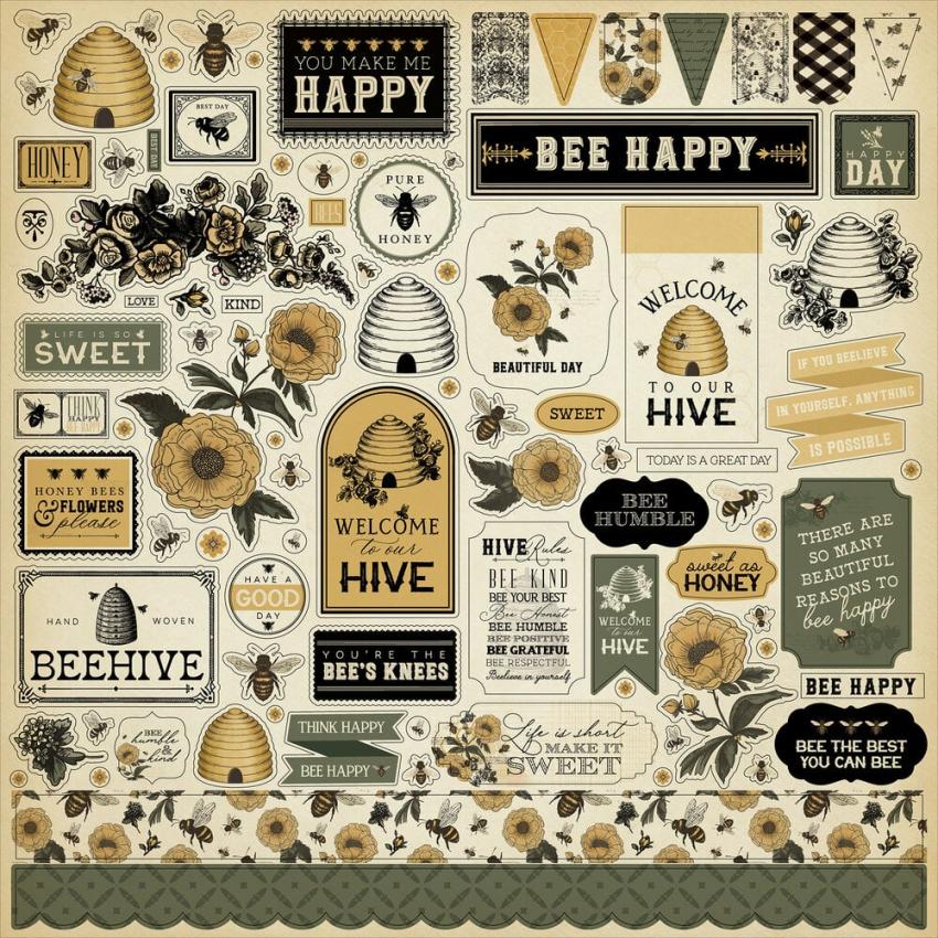Carta Bella - Aufkleber "Honey Bee" Element Stickers 