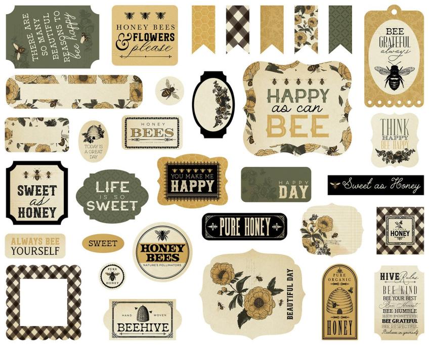 Carta Bella - Stanzteile "Honey Bee" Ephemera