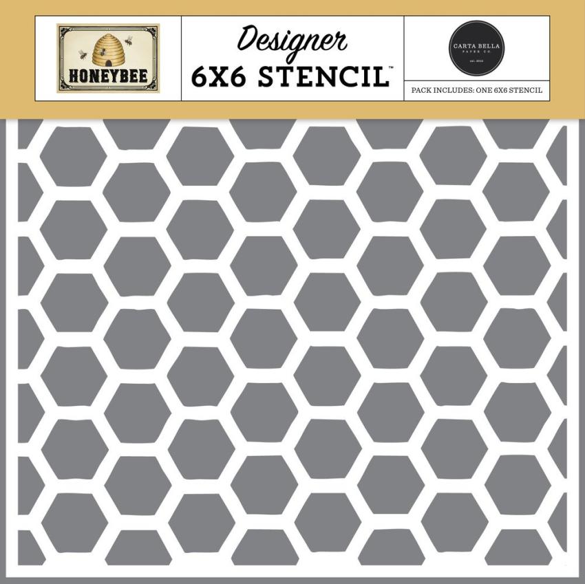Carta Bella - Schablone 6x6 Inch "Our Hive Hexagons" Stencil