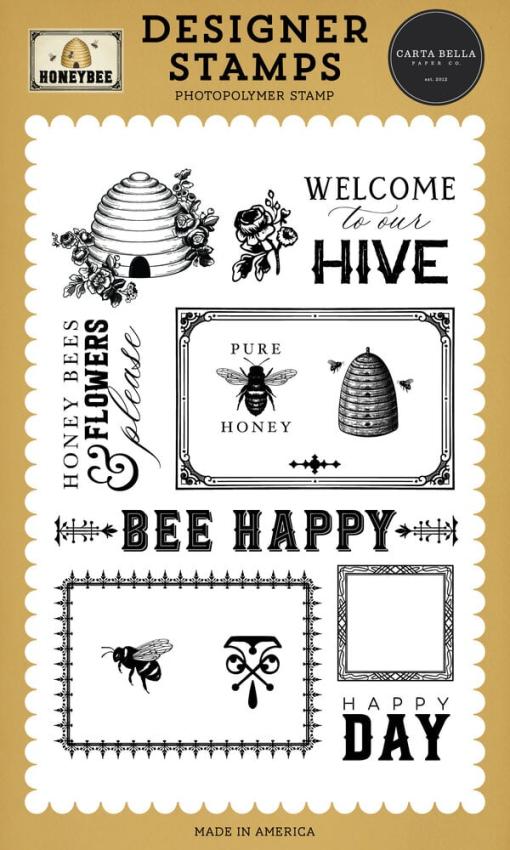 Carta Bella - Stempelset "Welcome To Our Hive" Clear Stamps