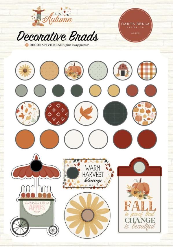 Carta Bella - Adhesive Brads "It's Autumn"