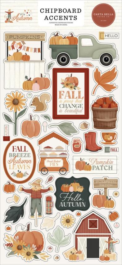Carta Bella - Chipboard Sticker 6x13 Inch "It's Autumn "