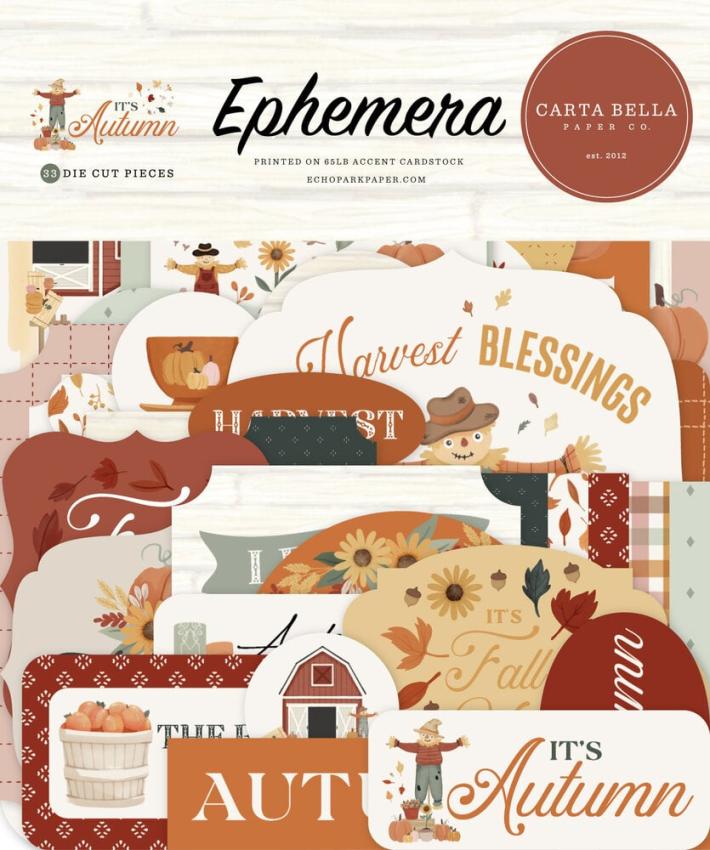 Carta Bella - Stanzteile "It's Autumn" Ephemera