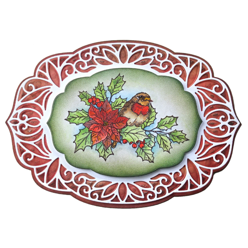 Elizabeth Craft Designs - Stempelset "Festive Holly Sentiments" Clear Stamps