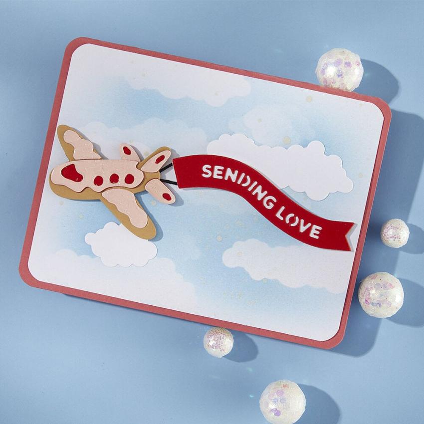 Spellbinders - Stanzschablone "Gingerbread Plane & Banners" Dies