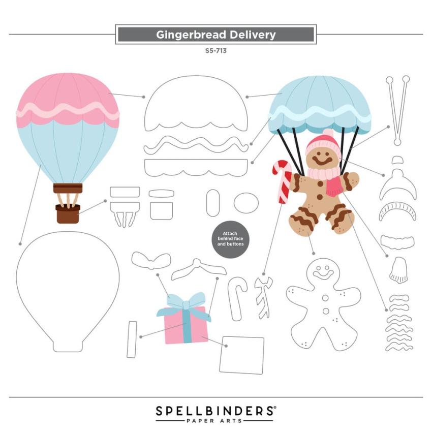 Spellbinders - Stanzschablone "Gingerbread Delivery" Dies