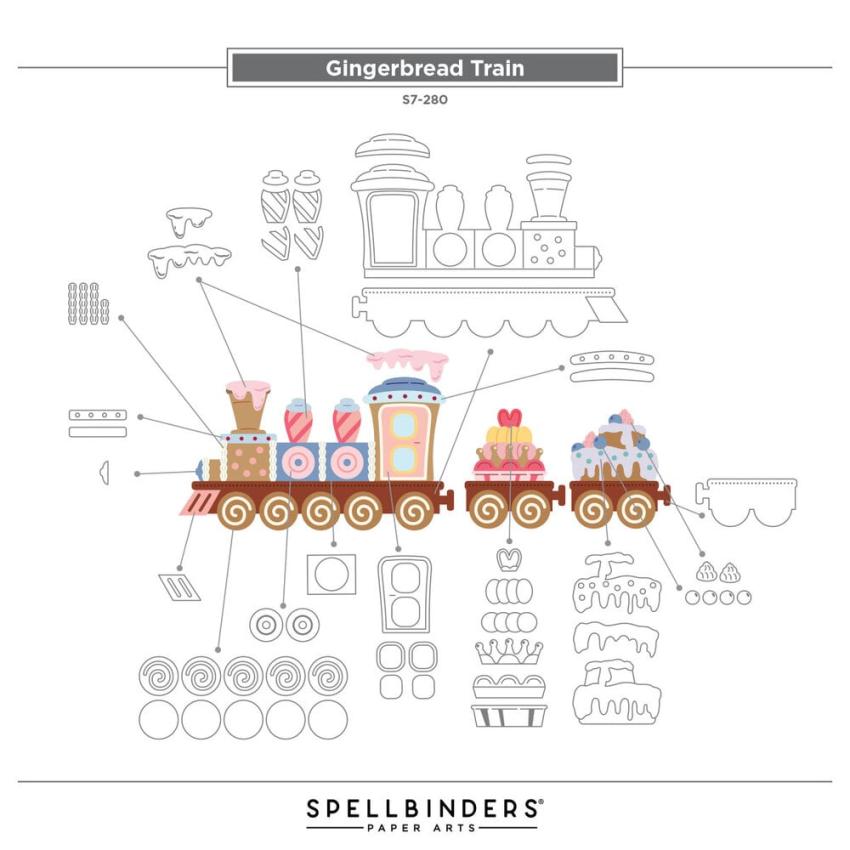 Spellbinders - Stanzschablone "Gingerbread Train" Dies