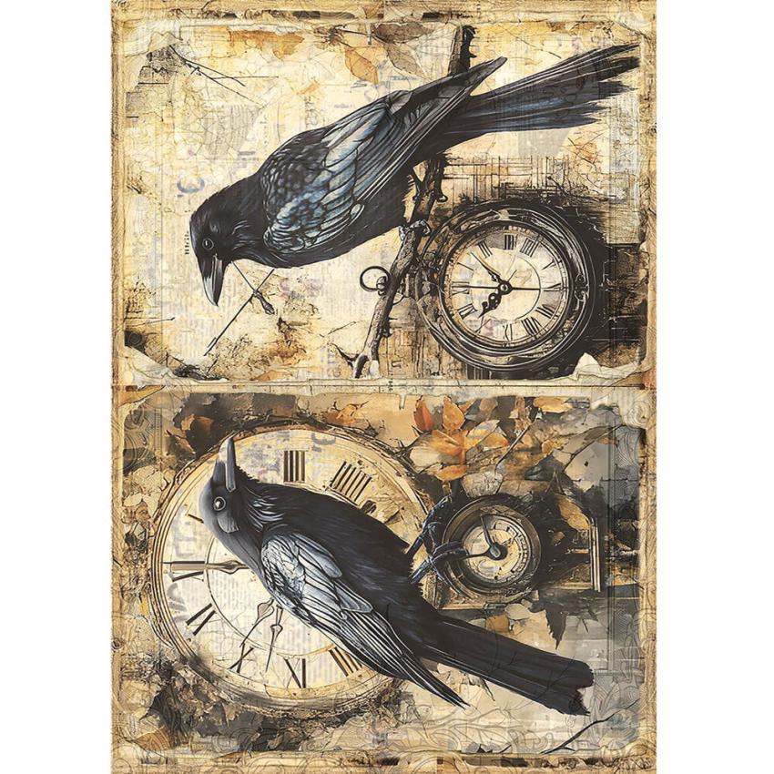 Ciao Bella - Decopatch Papier "Dark Academia" Rice Paper A5 - 8 Bogen