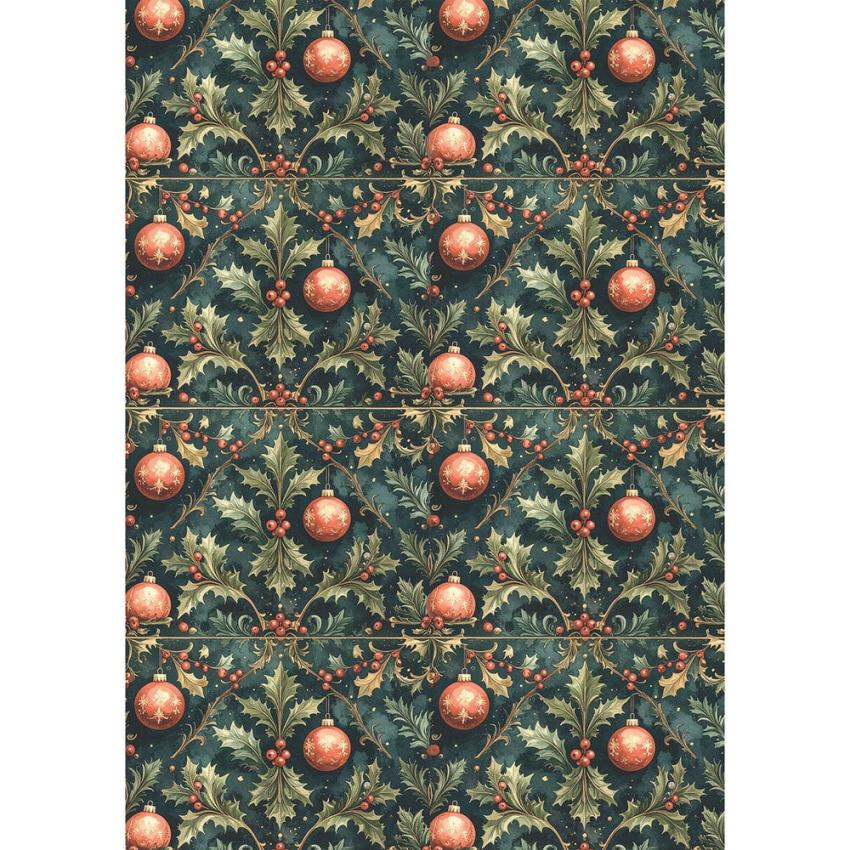 Ciao Bella - Decopatch Papier "Hot Cocoa & Holly" Rice Paper A5 - 8 Bogen