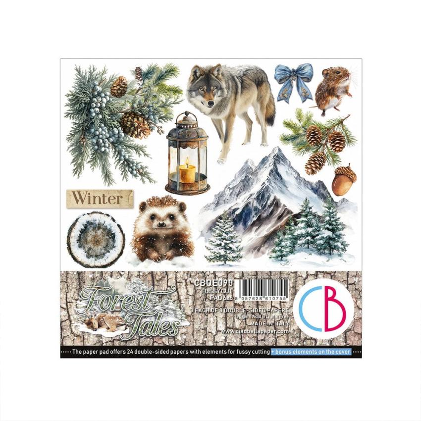 Ciao Bella - Stanzteile "Forest Tales" Fussy Cut Pad - 24 Bogen