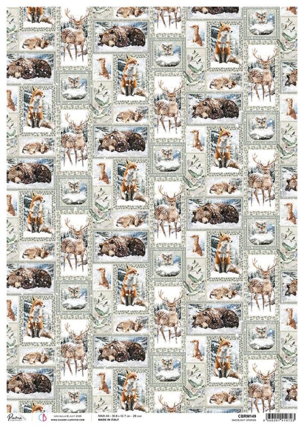 Ciao Bella - Decopatch Papier "Snowlight Stories" Rice Paper A3 - 3 Bogen