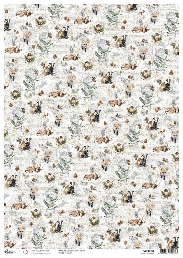 Ciao Bella - Decopatch Papier "Snowy Whispers" Rice Paper A3 - 3 Bogen
