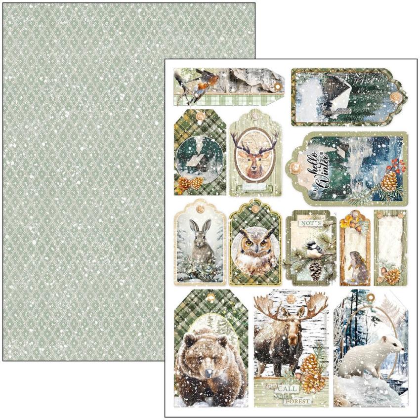 Ciao Bella - Stanzteile "Forest Tales" Creative Pad A4 - 9 Bogen