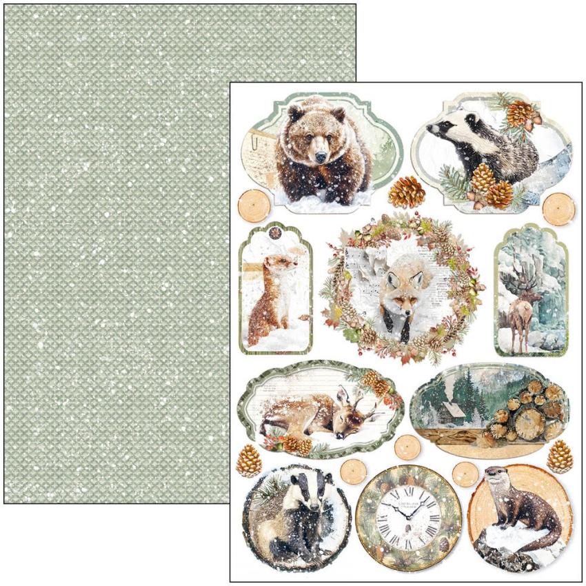 Ciao Bella - Stanzteile "Forest Tales" Creative Pad A4 - 9 Bogen