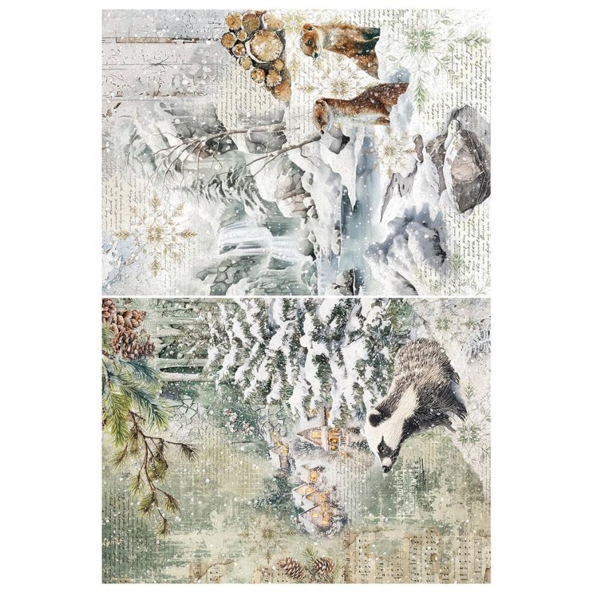 Ciao Bella - Decopatch Papier "Forest Tales" Mixed Media Rice Paper A4 - 4 Bogen