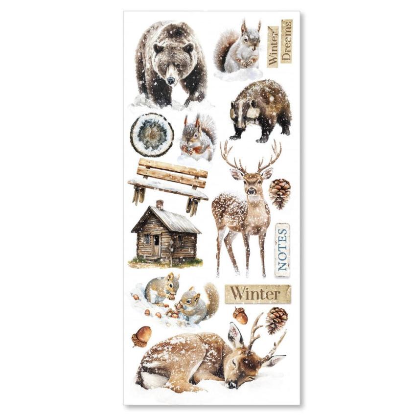 Ciao Bella - Aufkleber "Forest Tales" Transparent Adhesive Sheets 4,72x10,23 Inch - 5 Bogen
