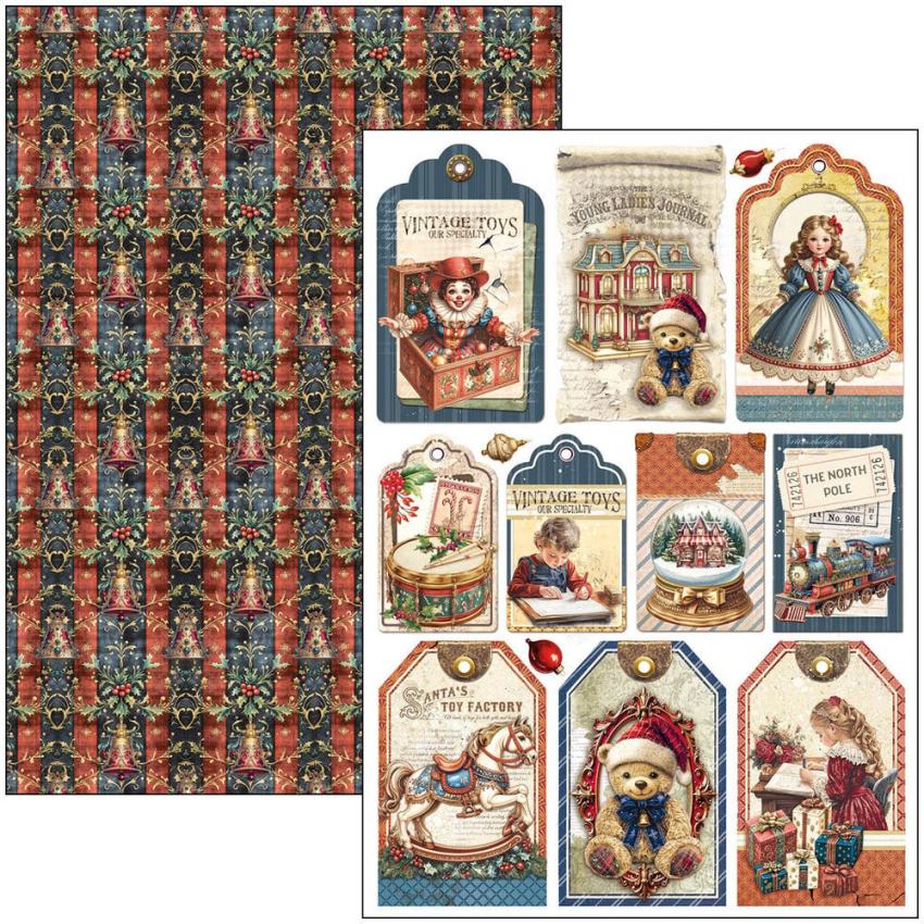 Ciao Bella - Stanzteile "Toy Shop" Creative Pad A4 - 9 Bogen