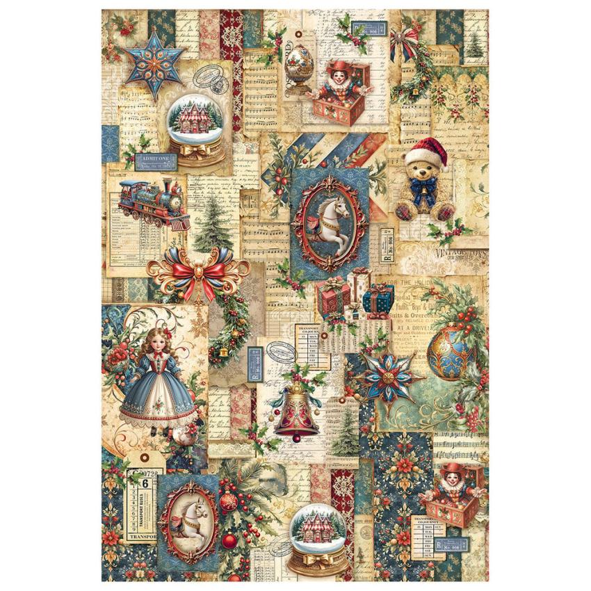 Ciao Bella - Decopatch Papier "Toy Shop" Mixed Media Rice Paper A4 - 4 Bogen