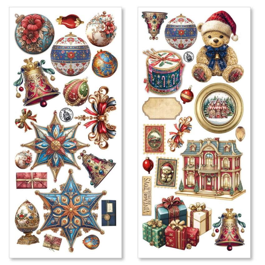 Ciao Bella - Aufkleber "Toy Shop" Transparent Adhesive Sheets 4,72x10,23 Inch - 5 Bogen