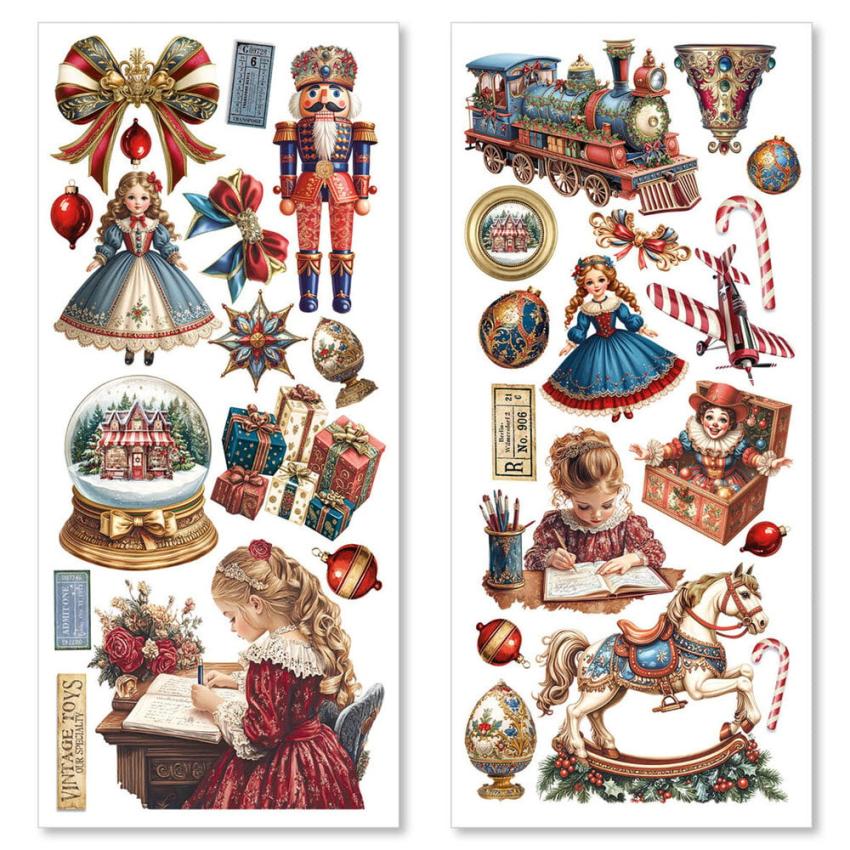 Ciao Bella - Aufkleber "Toy Shop" Transparent Adhesive Sheets 4,72x10,23 Inch - 5 Bogen