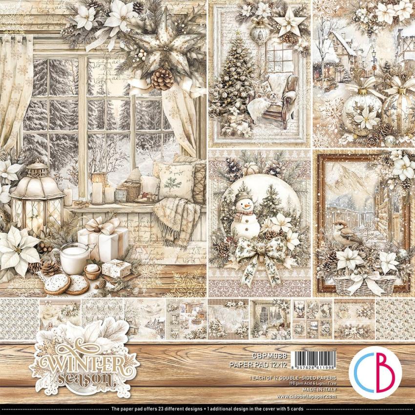 Ciao Bella - Designpapier "Winter Season" Paper Pack 12x12 Inch - 12 Bogen
