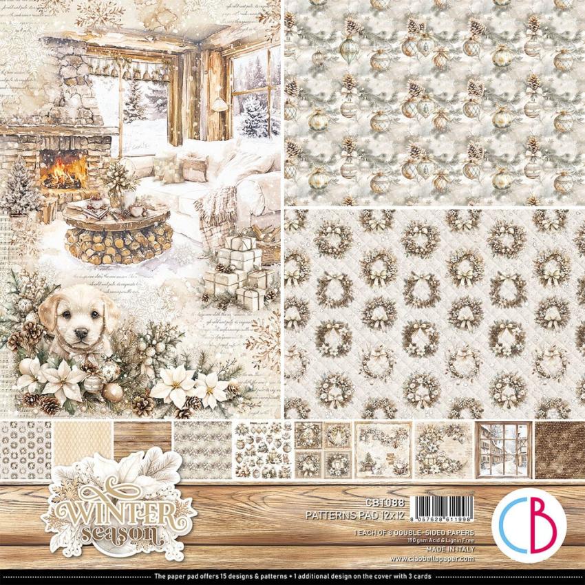 Ciao Bella - Designpapier "Winter Season" Patterns Paper Pack 12x12 Inch - 8 Bogen