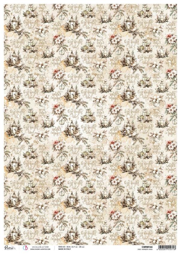 Ciao Bella - Decopatch Papier "Cozy Wonder Vibes" Rice Paper A3 - 3 Bogen