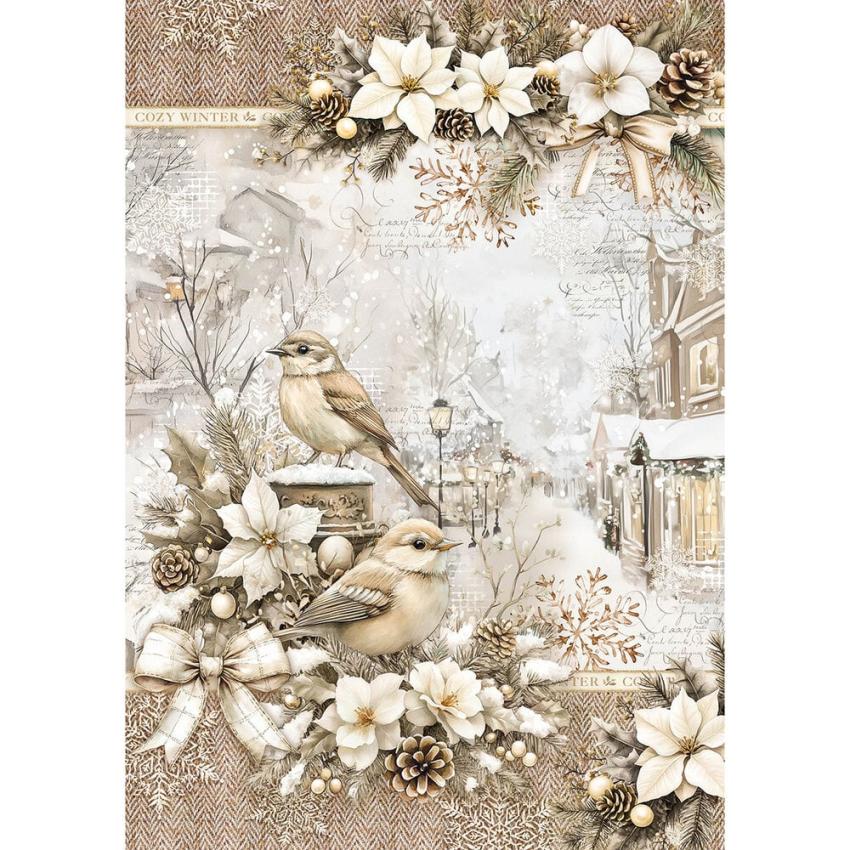 Ciao Bella - Decopatch Papier "Winter Season" Mixed Media Rice Paper A5 - 8 Bogen