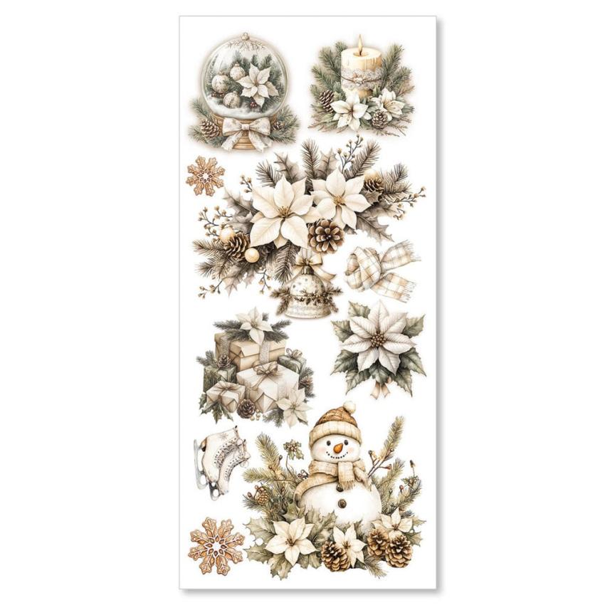 Ciao Bella - Aufkleber "Winter Season" Transparent Adhesive Sheets 4,72x10,23 Inch - 5 Bogen