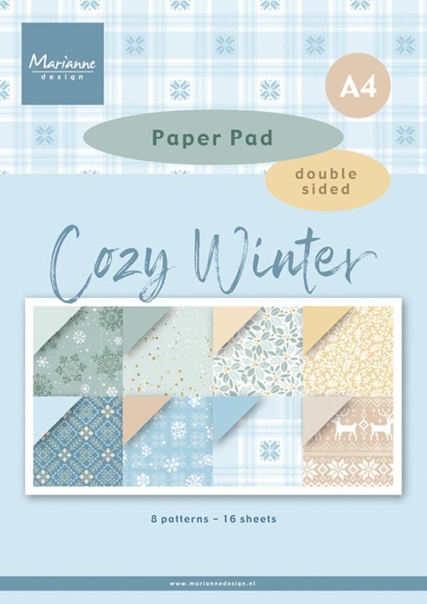 Marianne Design - Designpapier "Cozy Winter" Paper Pad A4 - 16 Bogen 