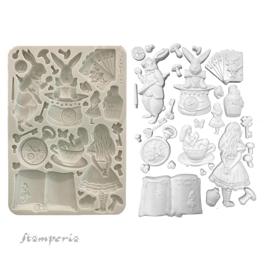 Stamperia - Gießform A5 "Alice in Christmas" Soft Mould 