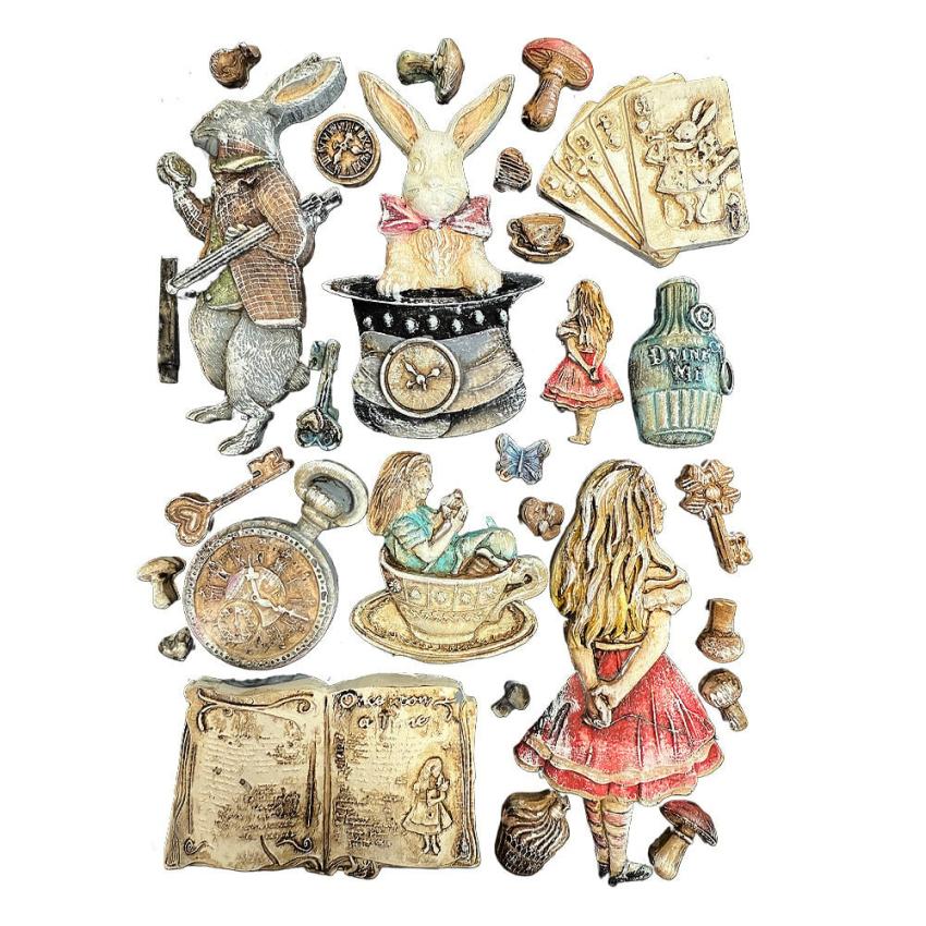 Stamperia - Gießform A5 "Alice in Christmas" Soft Mould 