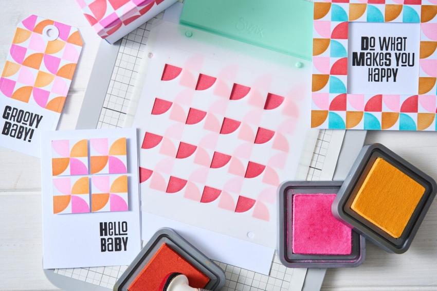 Sizzix - Schablone "Candy Kitsch" Stencil