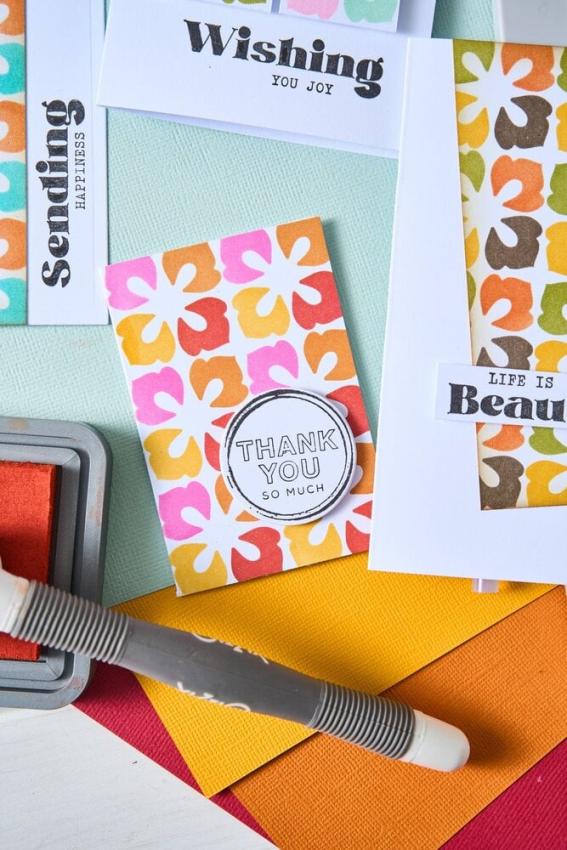 Sizzix - Schablone "Flower Power" Stencil