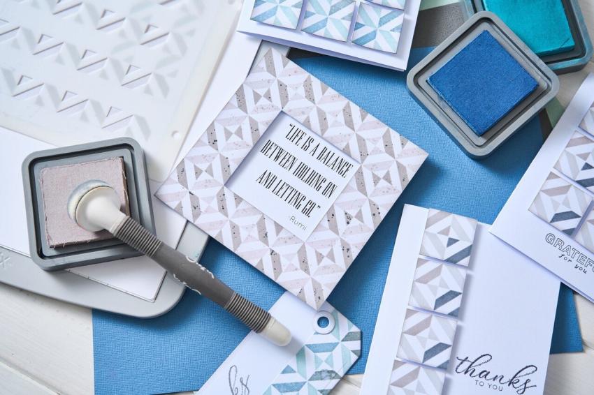 Sizzix - Schablone "Geo Blocks" Stencil