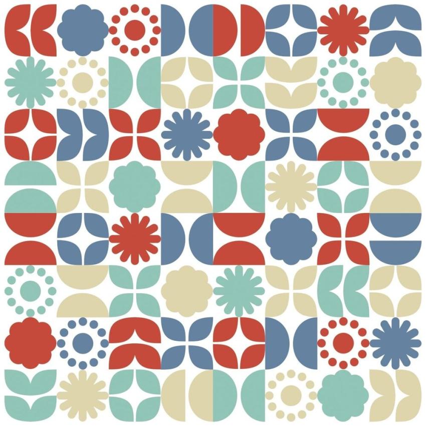 Sizzix - Schablone "Retro Vibe" Stencil