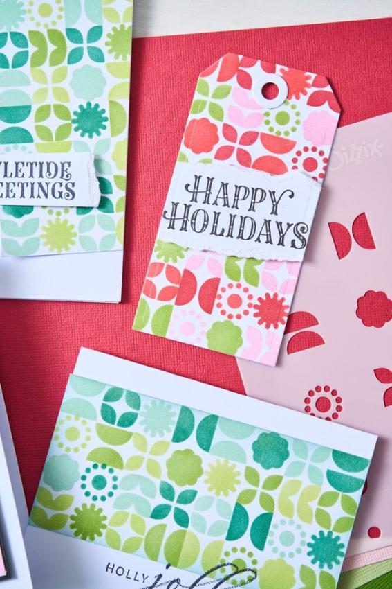 Sizzix - Schablone "Retro Vibe" Stencil