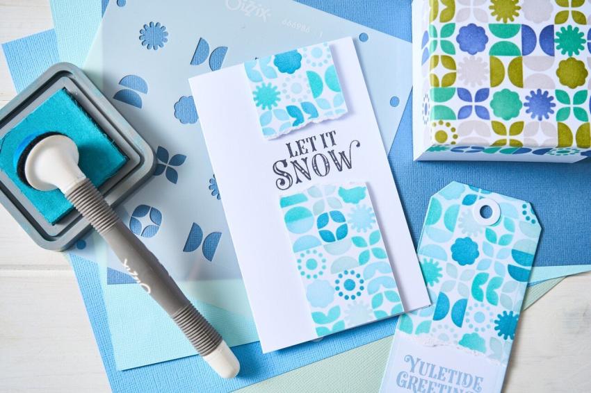 Sizzix - Schablone "Retro Vibe" Stencil