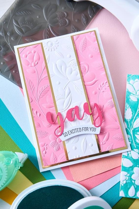 Sizzix - 3D Prägefolder "Happy Garden #1" Embossing Folder Design by Catherine Pooler