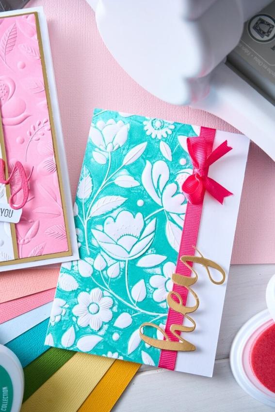 Sizzix - 3D Prägefolder "Happy Garden #1" Embossing Folder Design by Catherine Pooler